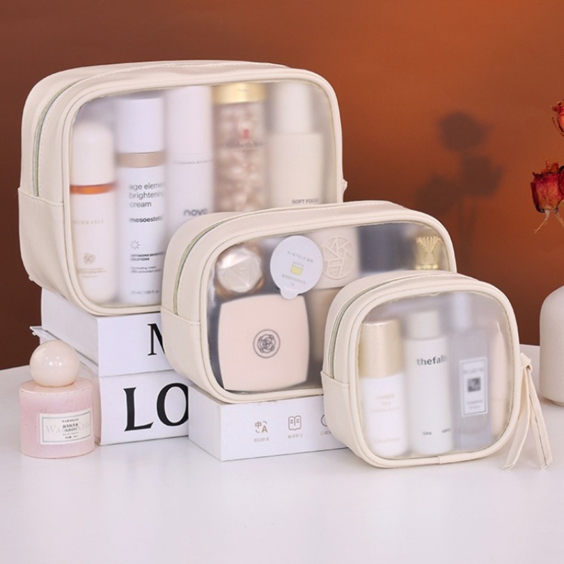 Luxury Skincare Women - Semi-transparent Luxury Makeup Bag Set, 3pcs