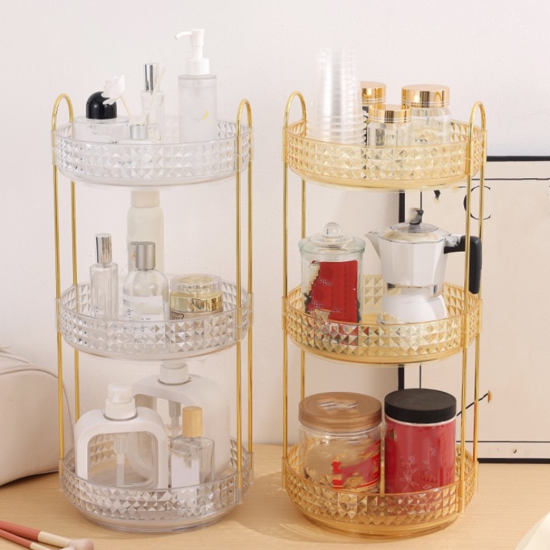 Luxury Skincare & Spa - 1Pc/Luxury Cosmetic Storage Box Desktop Rotating