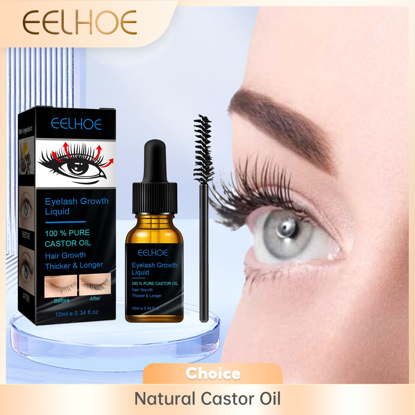 Growth Factor Serum - Castor Oil Eyelash Growth Serum for