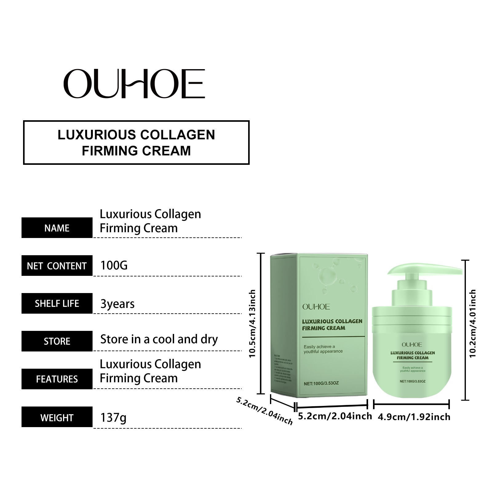 100g Collagen Peptide Cream Tr - Luxury Skincare Anti Aging 评论和价格
