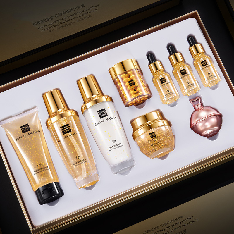 Women 24K Gold Skin Care Set 9 - Luxury Skincare Toner 评论和价格
