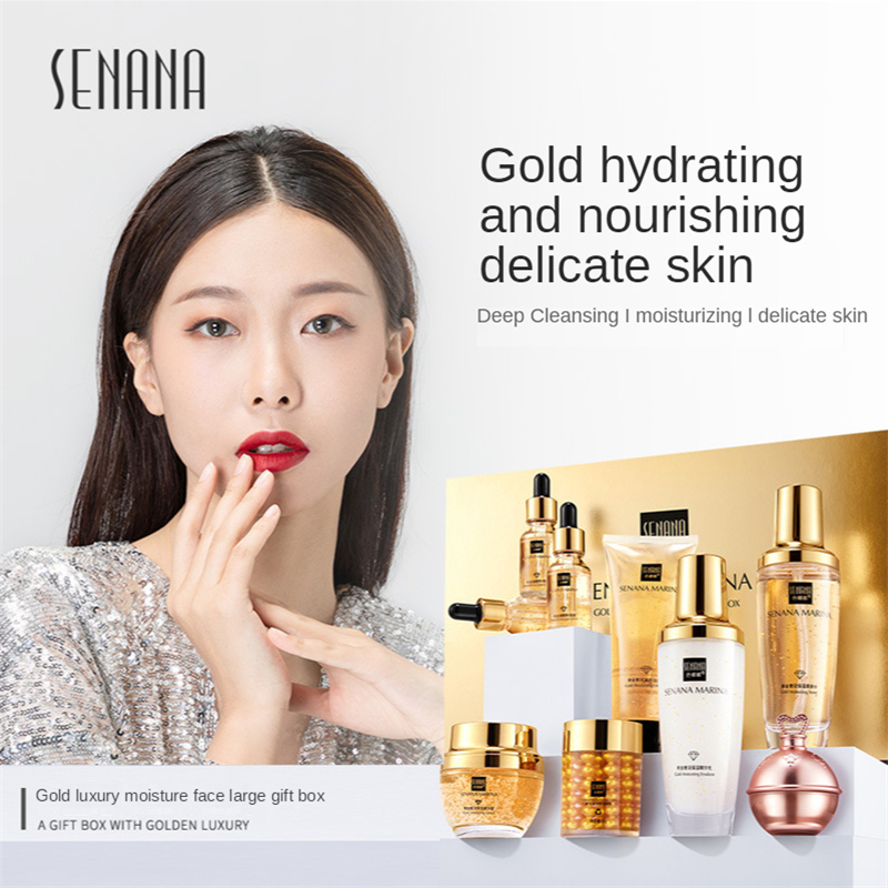 Women 24K Gold Skin Care Set 9 - Luxury Skincare Toner 评论和价格