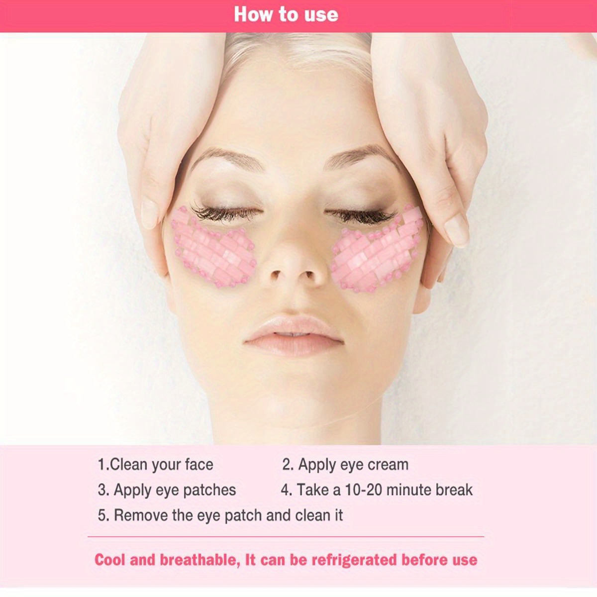 Rose Quartz Eye Mask Eye Mask  - Luxury Skincare Tools 评论和价格