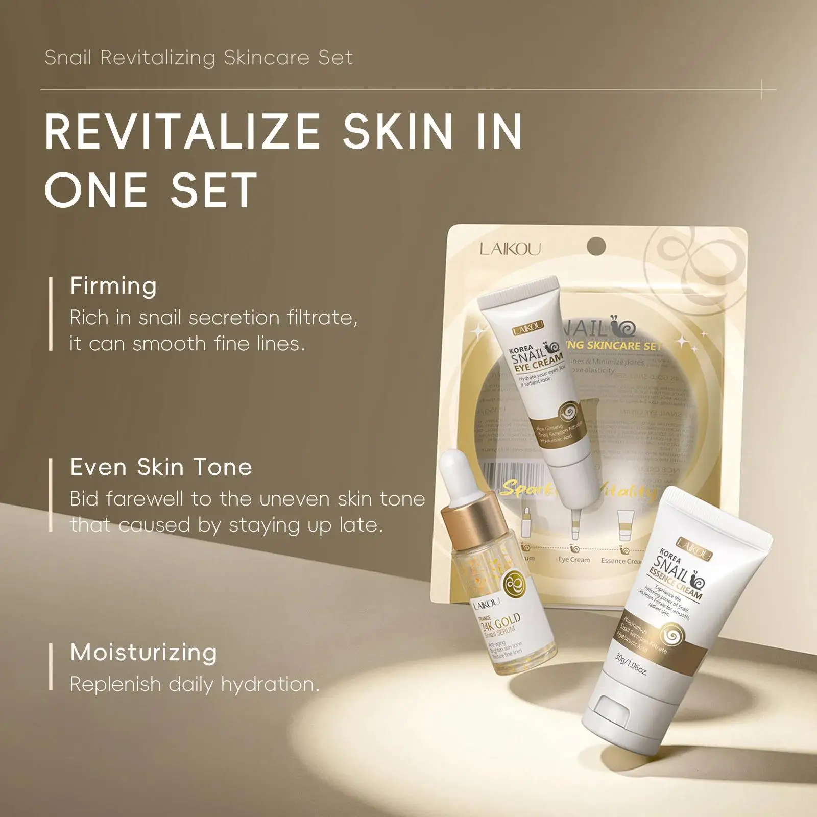 24K Gold Snail Repair Serum Ey - Luxury Skincare Cream 评论和价格