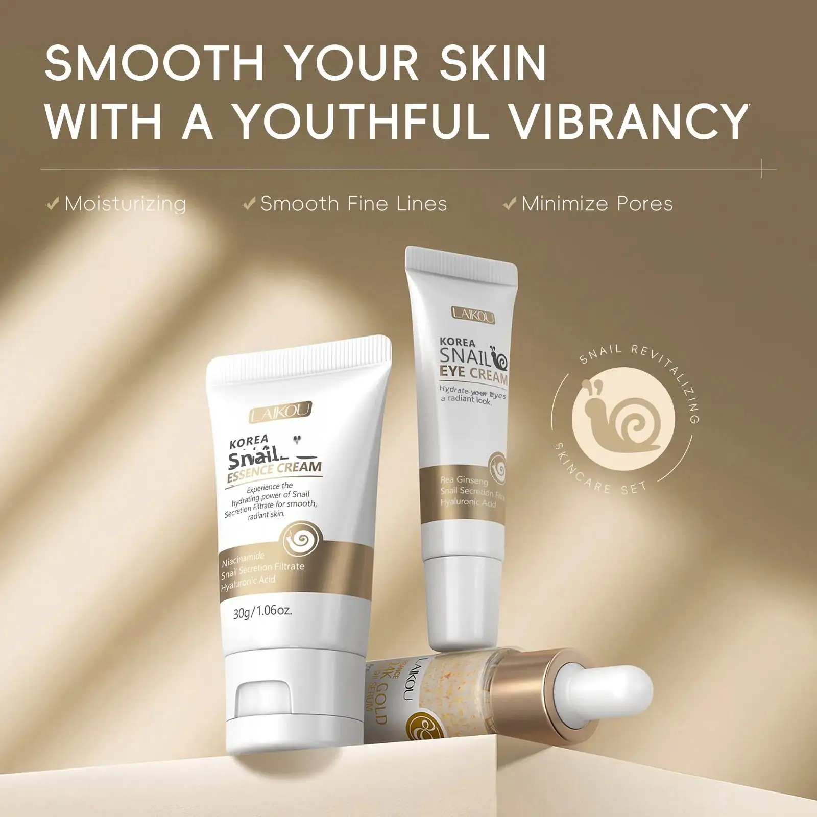24K Gold Snail Repair Serum Ey - Luxury Skincare Cream 评论和价格