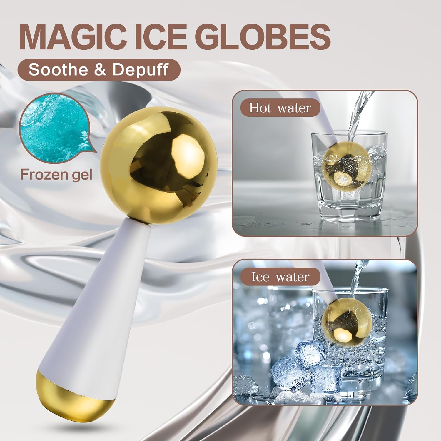 Ice Globes for Face Eyes Steel - Luxury Skincare Tools 评论和价格