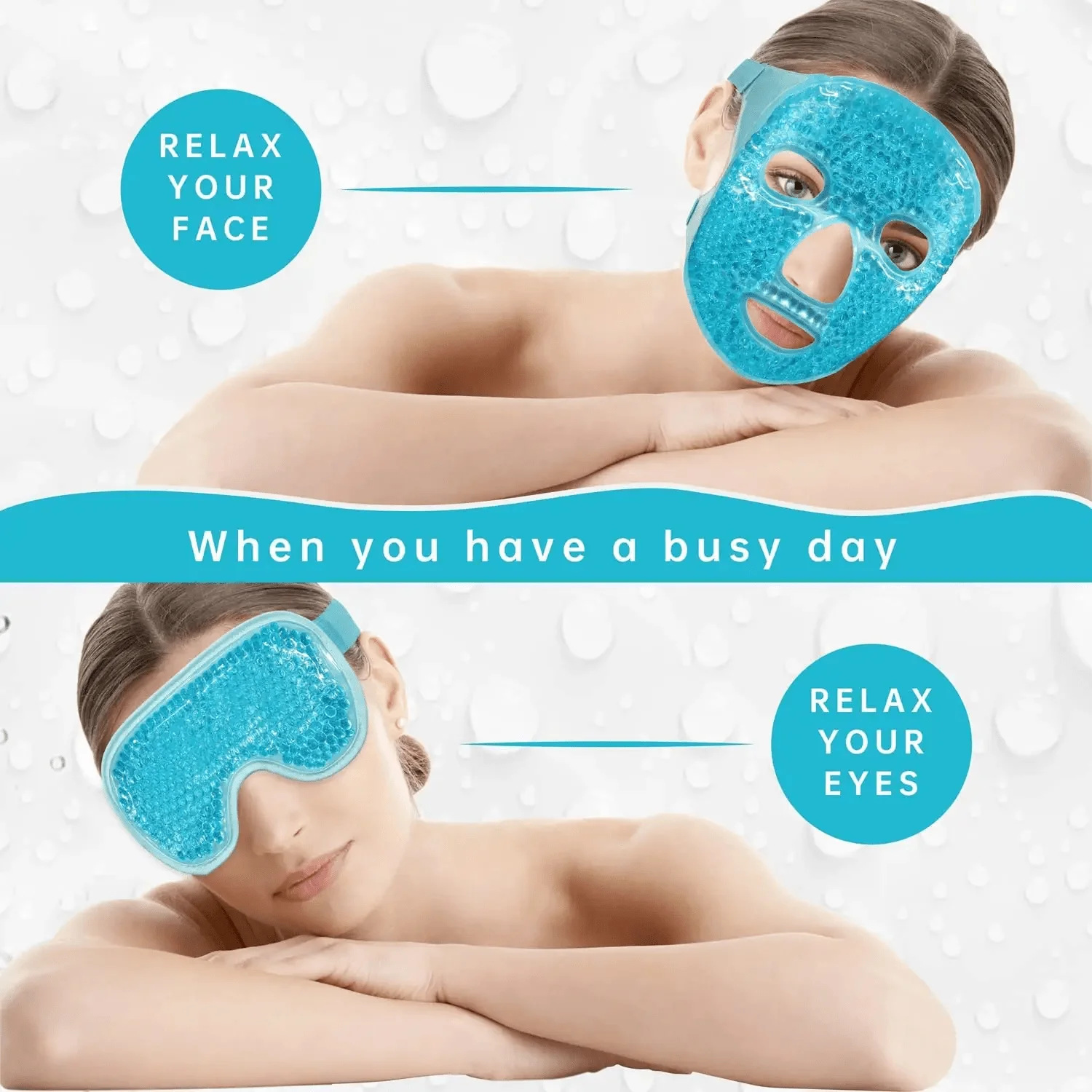 Gel Cooling Ice Face Eye Mask  - Luxury Skincare Tools 评论和价格