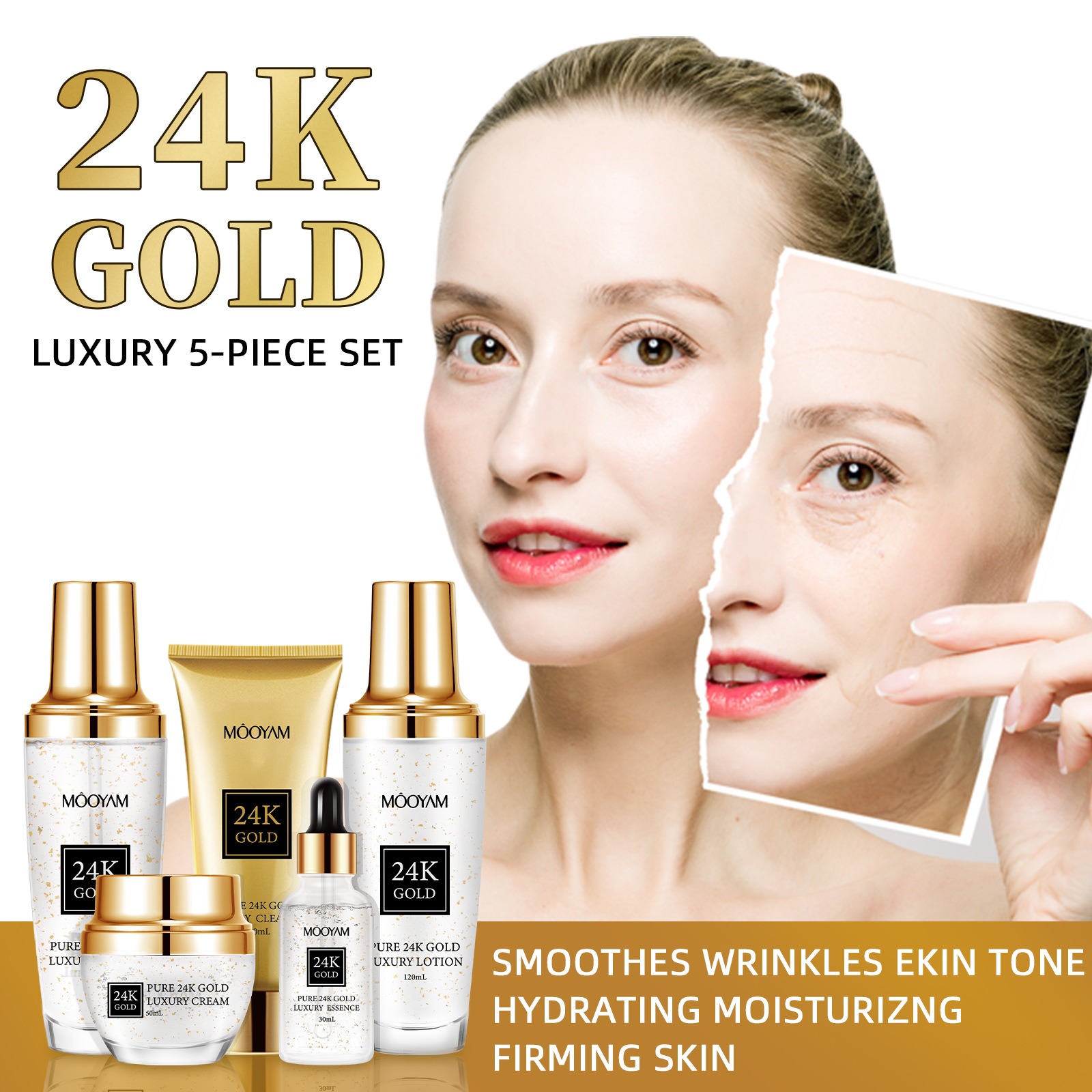 24K Gold LUXURY Moisturizin An - Luxury Skincare Anti Aging 评论和价格